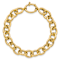 14k Yellow Gold 11mm Polished Fancy Oval Link Bracelet