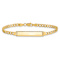 10k Yellow Gold Curb Link ID Bracelet