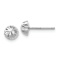 Rhodium Over 14k White Gold Polished and Diamond-Cut 5mm Half Ball Stud Earrings