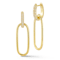 Rachel Zoe Oval CZ Shape Drop Earrings in 14K Gold Over Sterling Silver