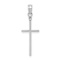 Rhodium Over 14k White Gold Polished Cross Pendant