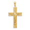 14k Yellow Gold with Satin Finish Crucifix Charm