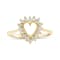 0.30ctw Diamond Heart Shaped Ring in 14k Yellow Gold