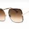 Tom Ford Shiny Dark Brown Square Frame / Gradient Brown Lenses Sunglasses