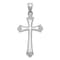 Rhodium Over 14k White Gold Satin Cross Pendant
