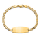 14k Yellow Gold Oval Curb Link ID Bracelet