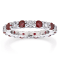 2.20ctw Ruby and Diamond Eternity Band Ring in 14k White Gold