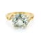 Round Green Prasiolite 10k Yellow Gold Over Sterling Silver Ring