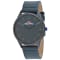 Seapro Men's Black hole Gunmetal Dial and Bezel, Blue Leather Strap Watch