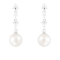 White Cultured Freshwater Pearl 14k White Gold Earrings 7-7.5mm