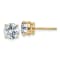 14K Yellow Gold 1.25ct. 5.5mm Round G H I True Light Moissanite Earrings