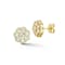 Rachel Zoe CZ Flower Stud Earrings in 14K Gold Over Sterling Silver