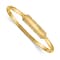 14k Yellow Gold Textured Slip-On ID Baby Bangle Bracelet