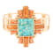Barse Jewelry Composite Turquoise With Opal & Coral Gold Tone Santa
Fe Cross Cuff Bracelet