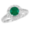 1.80ctw Emerald and Diamond Ring in 14k White Gold