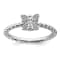 Sterling Silver Stackable Expressions Polished Diamond Angel Ring 0.035ctw