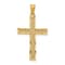 14k Yellow Gold Diamond-Cut Filigree Cross Pendant