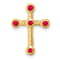 10k Yellow Gold 0.29 ctw Ruby Cross Slide Pendant