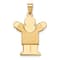 14k Yellow Gold Satin Boy Hug Charm