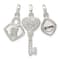 Sterling Silver Antiqued Cubic Zirconia 3 Piece LIVE Pendant Set