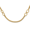14K Yellow Gold Polished Fancy Oval Links Curb Necklace