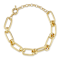 Rachel Zoe Open Rectangular Double Link Bracelet in 14K Gold Over Brass