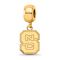 14K Yellow Gold Over Sterling Silver LogoArt North Carolina State
University Small Dangle Bead
