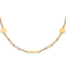 14K Yellow Gold Polished Paperclip Link with Circles and Bars 18-inch Necklace