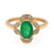 1.40 Ctw Emerald With 0.12 Ctw White Diamond Ring in 14K YG