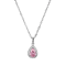 Pink and White Cubic Zirconia Platineve®  Pendant With Chain 2.41ctw