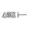 Rhodium Over Sterling Silver LogoArt Extra Small Post Earrings