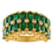 14K Yellow Gold Over Sterling Silver Green Chalcedony and Lab White
Sapphire Ring 4.25ctw