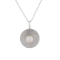 White Cultured Freshwater Pearl 14K White Gold Pendant 4-4.5mm