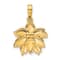 14k Yellow Gold Polished Poinsettia Floral Pendant