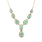 Barse Turquoise Roped Statement Y-Necklace In Bronze