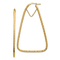 14k Yellow Gold Polished and Diamond-Cut 2 1/4" Double Triangle
Hoop Earrings