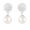 White Cultured Freshwater Pearl 14k White Gold Earrings 8-8.5mm