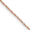 14k Rose Gold 0.5mm Solid Cable 18 Inch Chain
