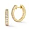 Sterling Statements 14K Yellow Gold Over Sterling Silver Baguette CZ Hoops