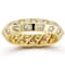 Sterling Statements 14K Yellow Gold Over Sterling Silver CZ Knife Edge
Checkered Band Ring
