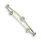 14K Yellow Gold Blue Topaz Slip-on Bangle