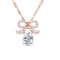 Oval Aquamarine and Cubic Zirconia 18K Rose Gold Over Sterling Silver
Pendant with chain, 3.35ctw