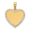 14k Yellow Gold Polished Cubic Zirconia Heart Pendant