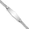 Rhodium Over 14k White Gold Soft Diamond Shape Mariner Link ID Bracelet