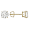 Lab-Grown Diamond Solitaire Stud Earrings 3.00ctw In 10K Yellow Gold