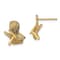 14k Yellow Gold Textured Beach Chair Stud Earrings
