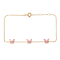 14k Yellow Gold Pink CZ Butterfly Bracelet