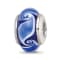 Sterling Silver Blue Hand-blown Glass Bead