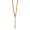 14K Yellow Gold Rolo Link Y-drop 20-inch Lariat Necklace