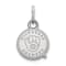 Rhodium Over Sterling Silver MLB Milwaukee Brewers LogoArt Circle Pendant